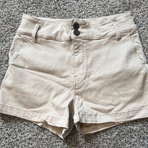Kut from the Kloth High-Waist Beige Shorts